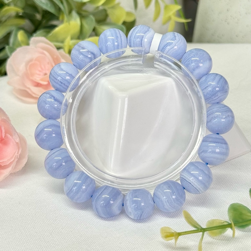 High quality blue lace agate crystal bracelet
